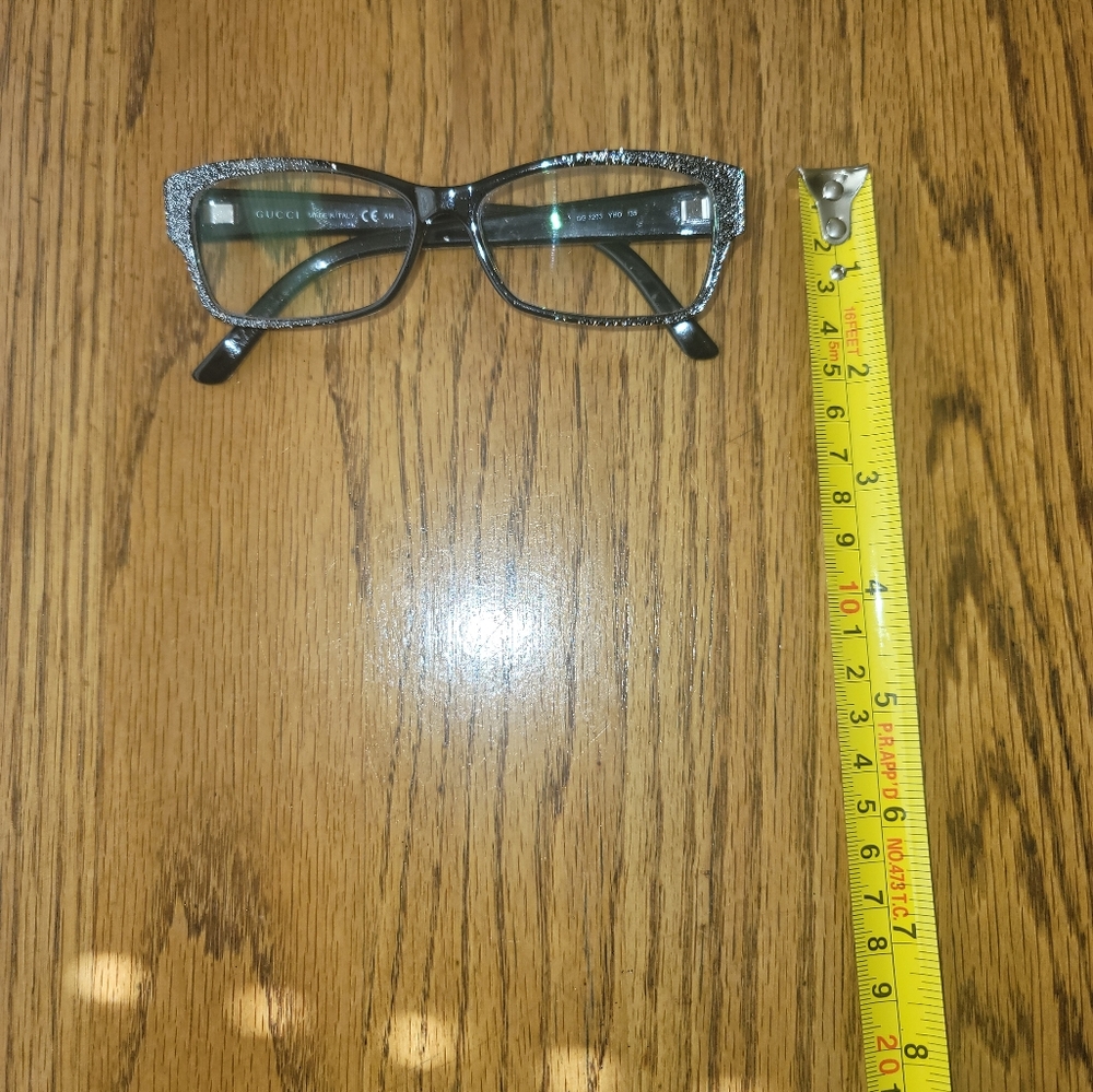 NWOT Gucci GG 3203 Yho Black Glitter  Rectangular Optical Frames Eyeglasses - Picture 10 of 12